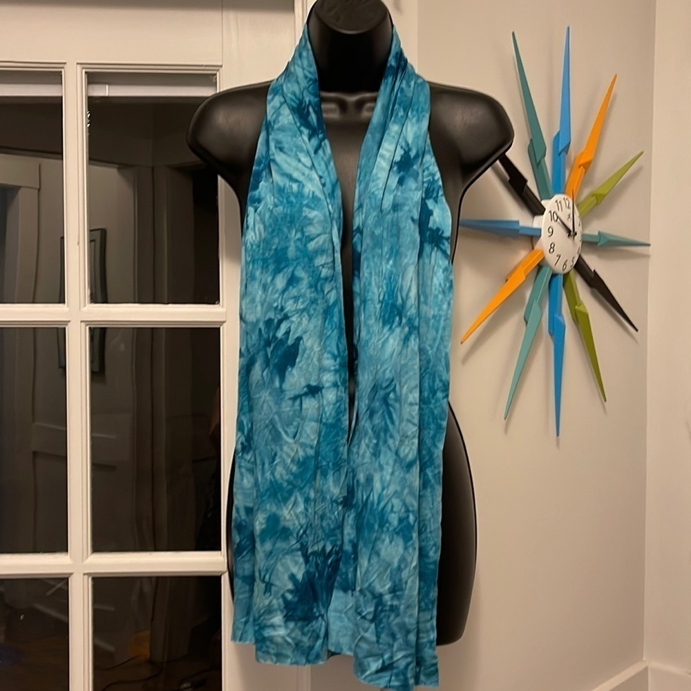 Tie Dye Scarf Blue